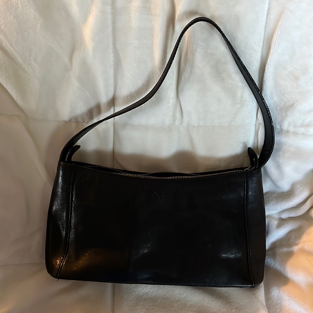 GUC Black Vintage Monsac Shoulder Baggette Bag comes with dust cover bag
